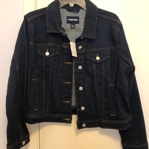 NWT Land’s End Cropped Jean Jacket Size Large